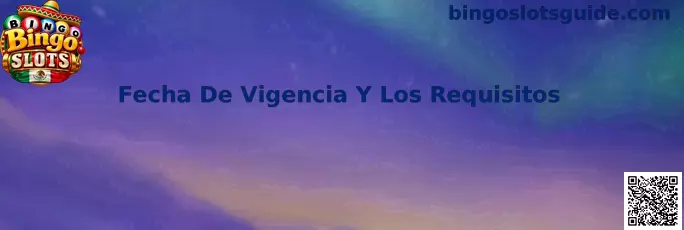 Guía visual sobre Fecha De Vigencia Y Los Requisitos para cupones de Bingo Slots