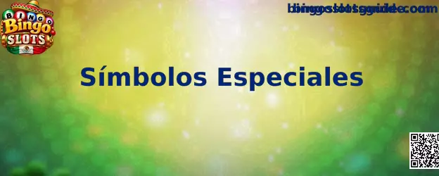 Símbolos Especiales de Bingo Slots representados en una interfaz de juego