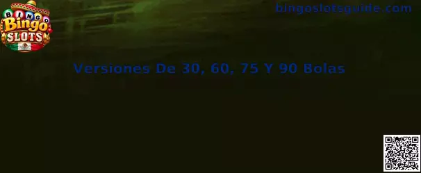 Comparación visual de versiones de bingo de 30, 60, 75 y 90 bolas